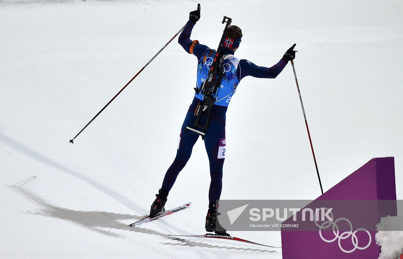 2014 Winter Olympics. Biathlon. Mixed relay