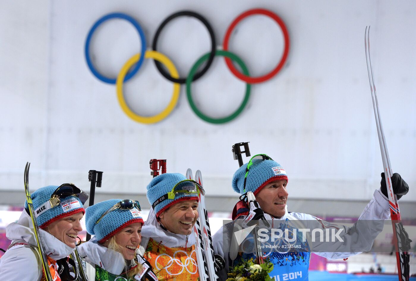 2014 Winter Olympics. Biathlon. Mixed relay