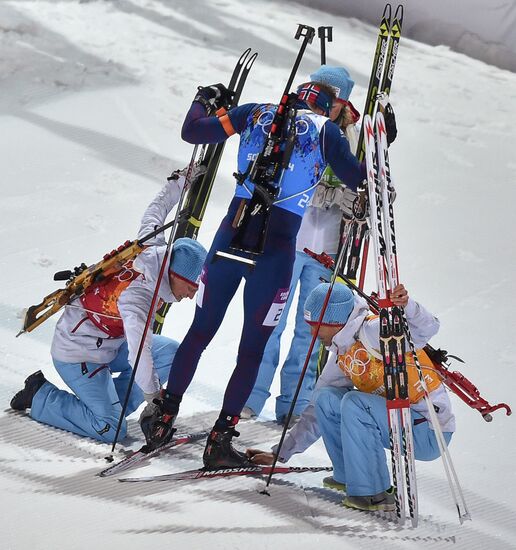 2014 Winter Olympics. Biathlon. Mixed relay