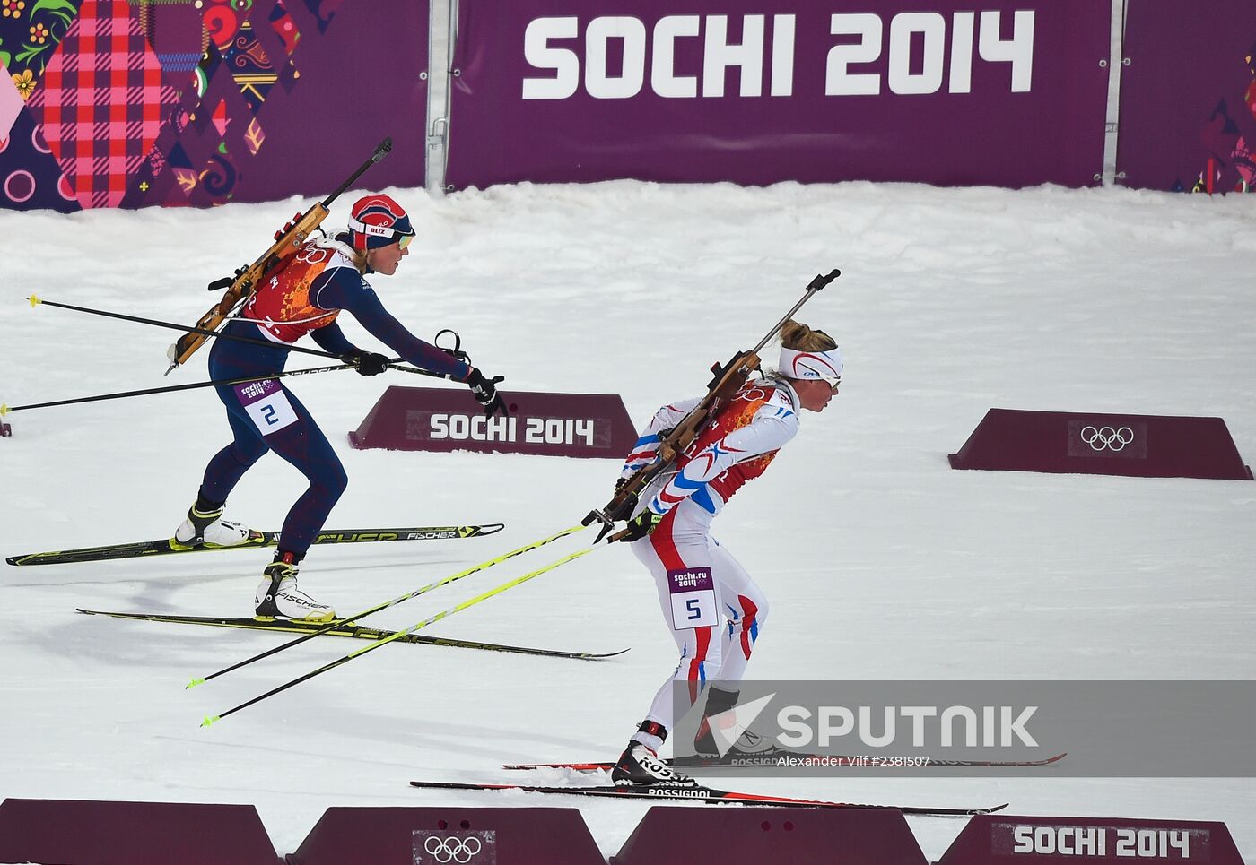 2014 Winter Olympics. Biathlon. Mixed relay