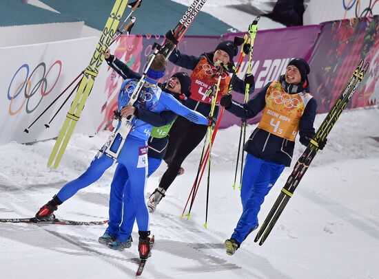 2014 Winter Olympics. Biathlon. Mixed relay