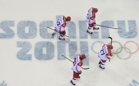 2014 Winter Olympics. Ice hockey. Men. Finland vs. Russia