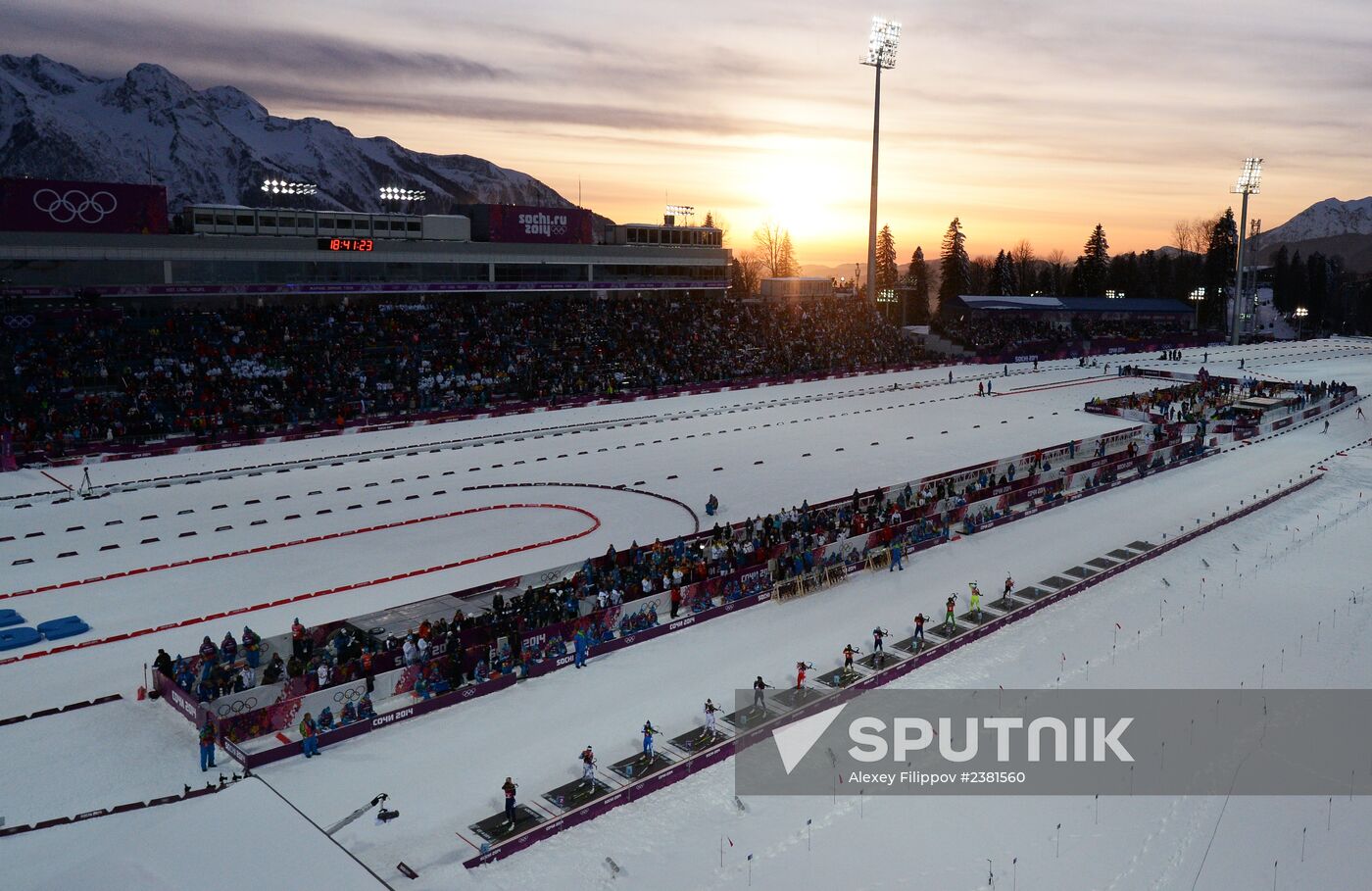 2014 Winter Olympics. Biathlon. Mixed relay