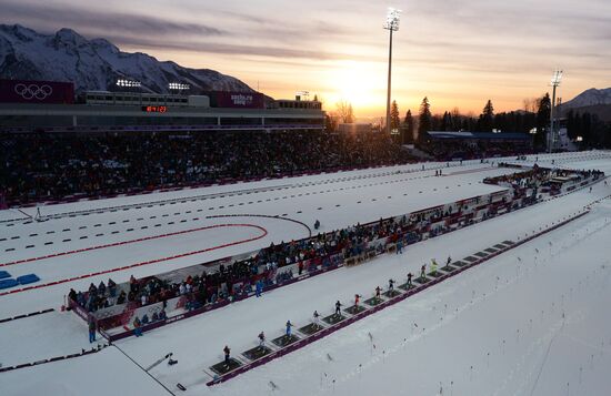 2014 Winter Olympics. Biathlon. Mixed relay