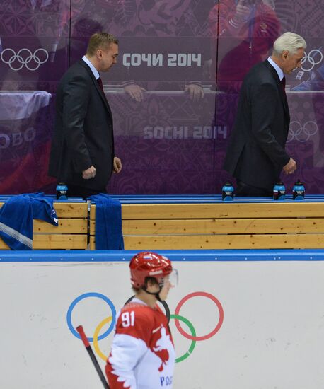 2014 Winter Olympics. Ice hockey. Men. Finland vs. Russia