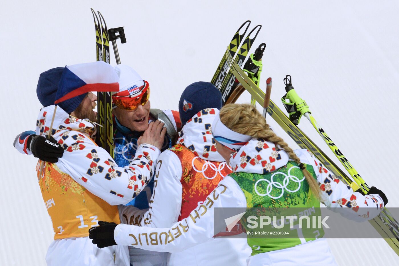 2014 Winter Olympics. Biathlon. Mixed relay