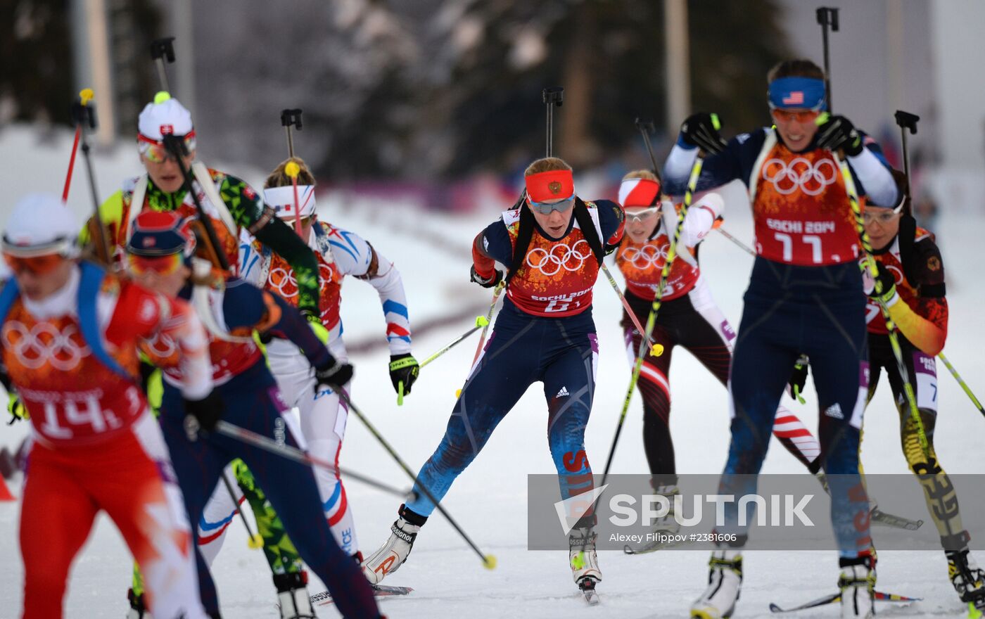2014 Winter Olympics. Biathlon. Mixed relay