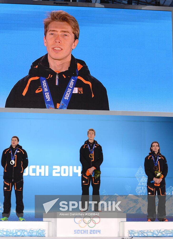 2014 Winter Olympics. Medal ceremony. Day Twelve