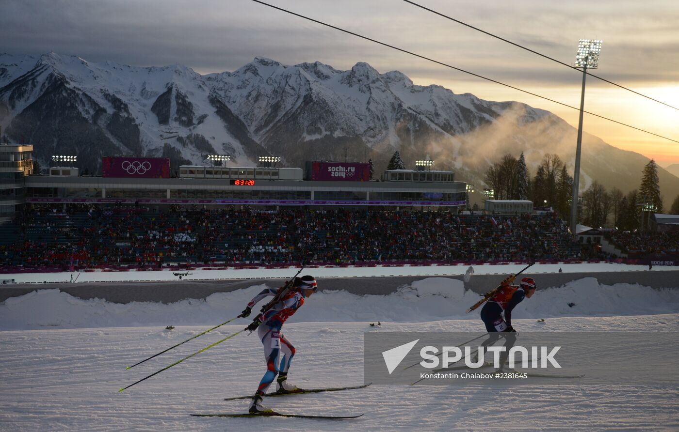 2014 Winter Olympics. Biathlon. Mixed relay