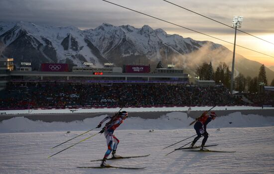 2014 Winter Olympics. Biathlon. Mixed relay