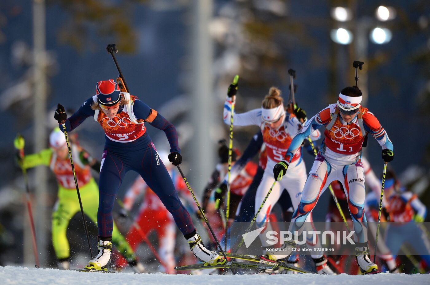 2014 Winter Olympics. Biathlon. Mixed relay