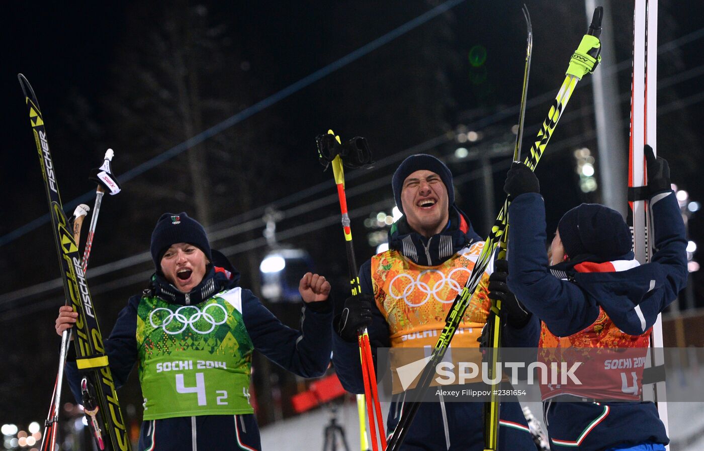 2014 Winter Olympics. Biathlon. Mixed relay