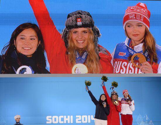 2014 Winter Olympics. Medal ceremony. Day Twelve