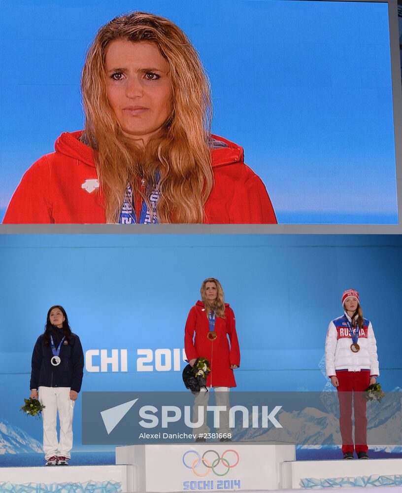 2014 Winter Olympics. Medal ceremony. Day Twelve