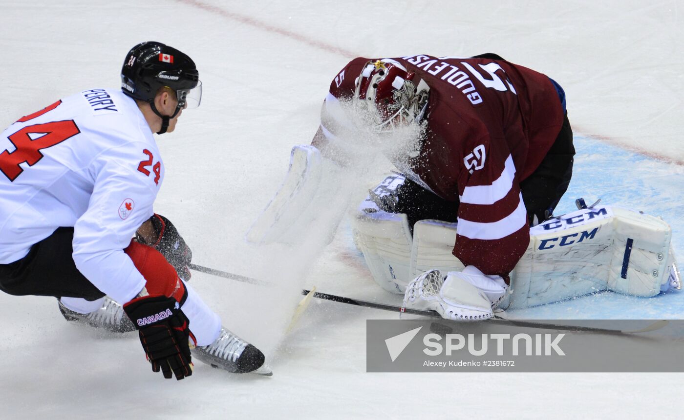 2014 Winter Olympics. Ice hockey. Men. Canada vs. Latvia