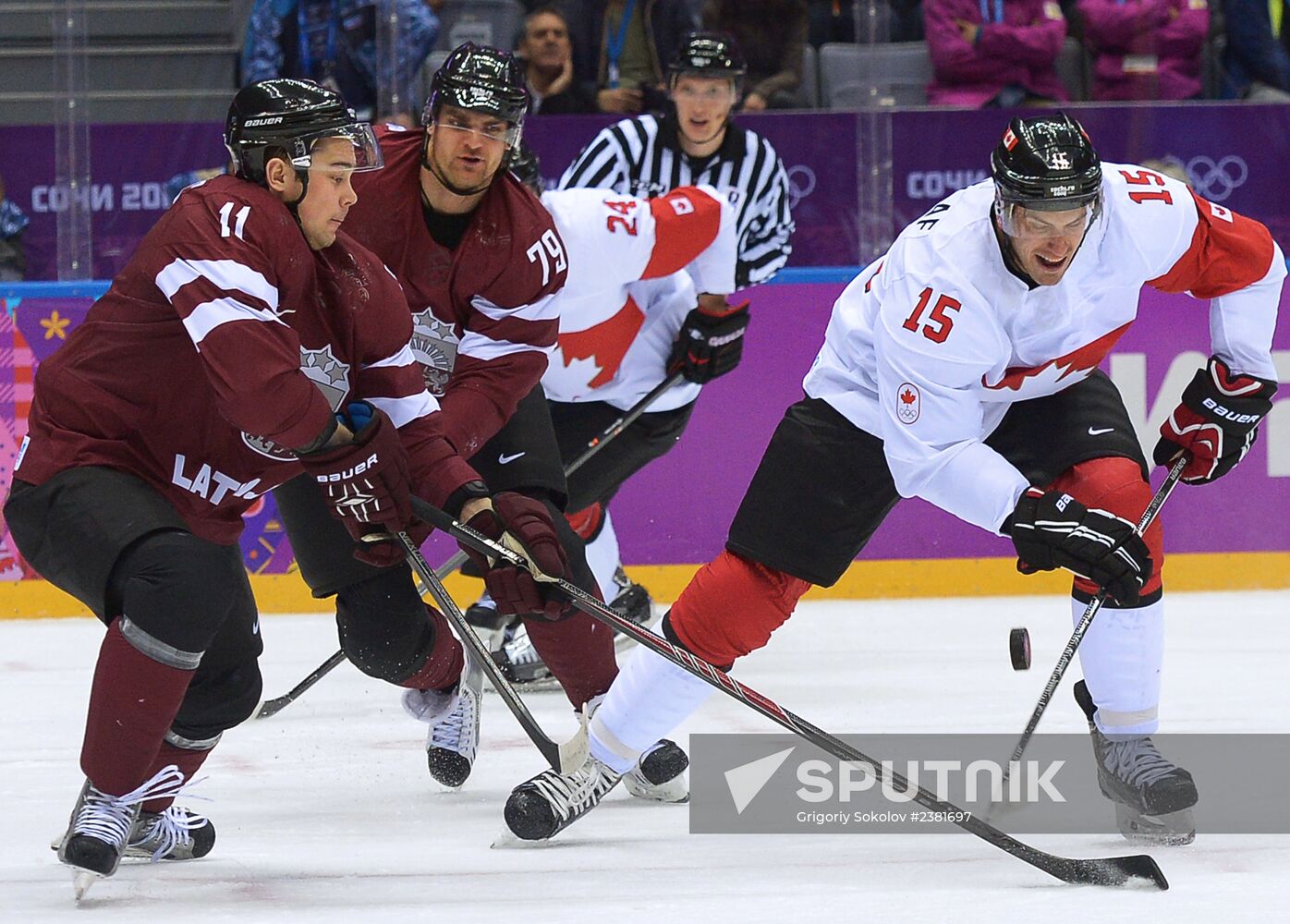 2014 Winter Olympics. Ice hockey. Men. Canada vs. Latvia