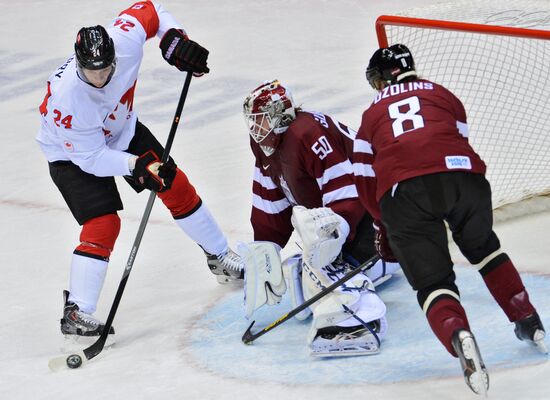 2014 Winter Olympics. Ice hockey. Men. Canada vs. Latvia