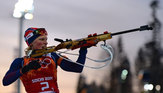 2014 Winter Olympics. Biathlon. Mixed relay