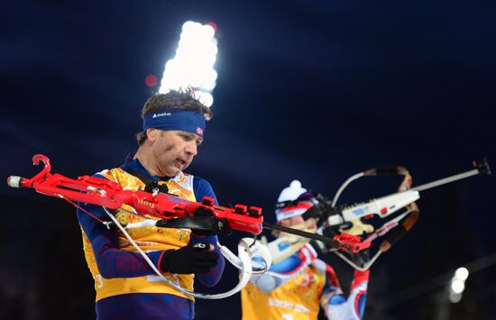 2014 Winter Olympics. Biathlon. Mixed relay