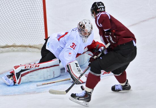 2014 Winter Olympics. Ice hockey. Men. Canada vs. Latvia