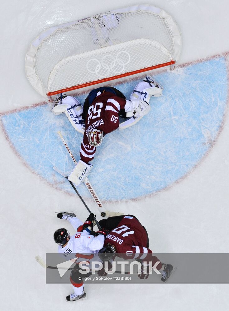 2014 Winter Olympics. Ice hockey. Men. Canada vs. Latvia