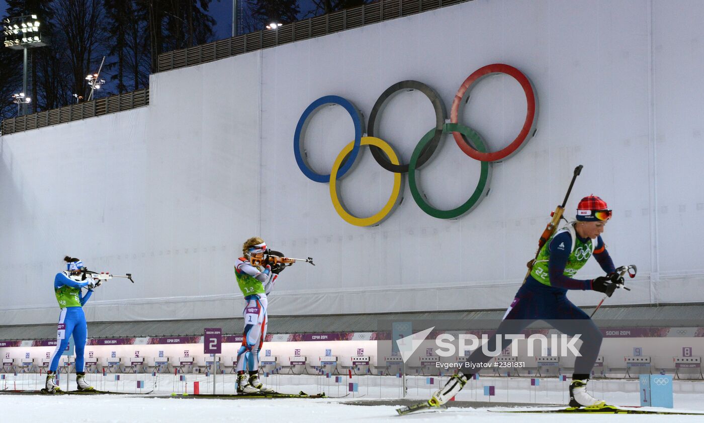 2014 Winter Olympics. Biathlon. Mixed relay