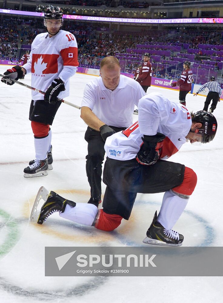 2014 Winter Olympics. Ice hockey. Men. Canada vs. Latvia