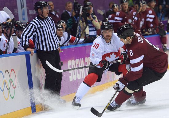 2014 Winter Olympics. Ice hockey. Men. Canada vs. Latvia