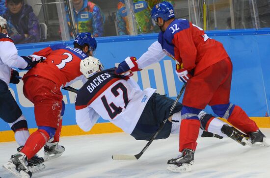 2014 Winter Olympics. Ice hockey. Men. United States vs. Czech Republic