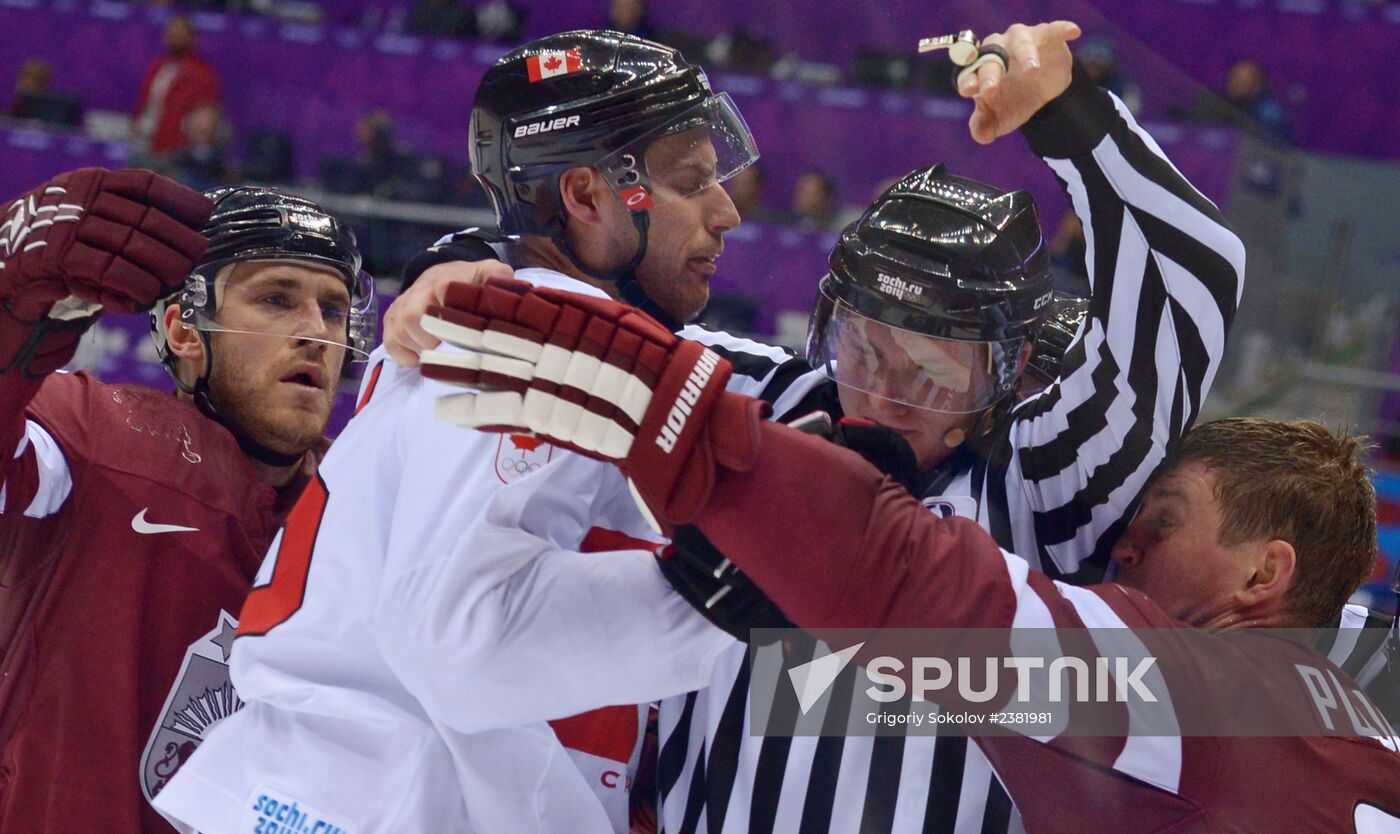 2014 Winter Olympics. Ice hockey. Men. Canada vs. Latvia