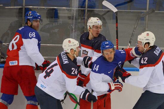 2014 Winter Olympics. Ice hockey. Men. USA vs. Czech Republic