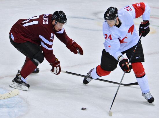 2014 Winter Olympics. Ice hockey. Men. Canada vs. Latvia
