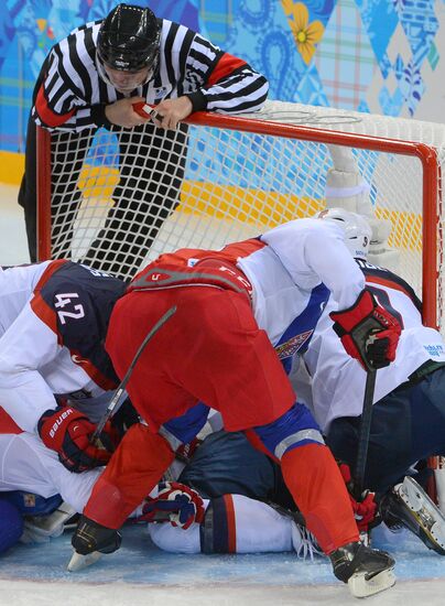 2014 Winter Olympics. Ice hockey. Men. USA vs. Czech Republic