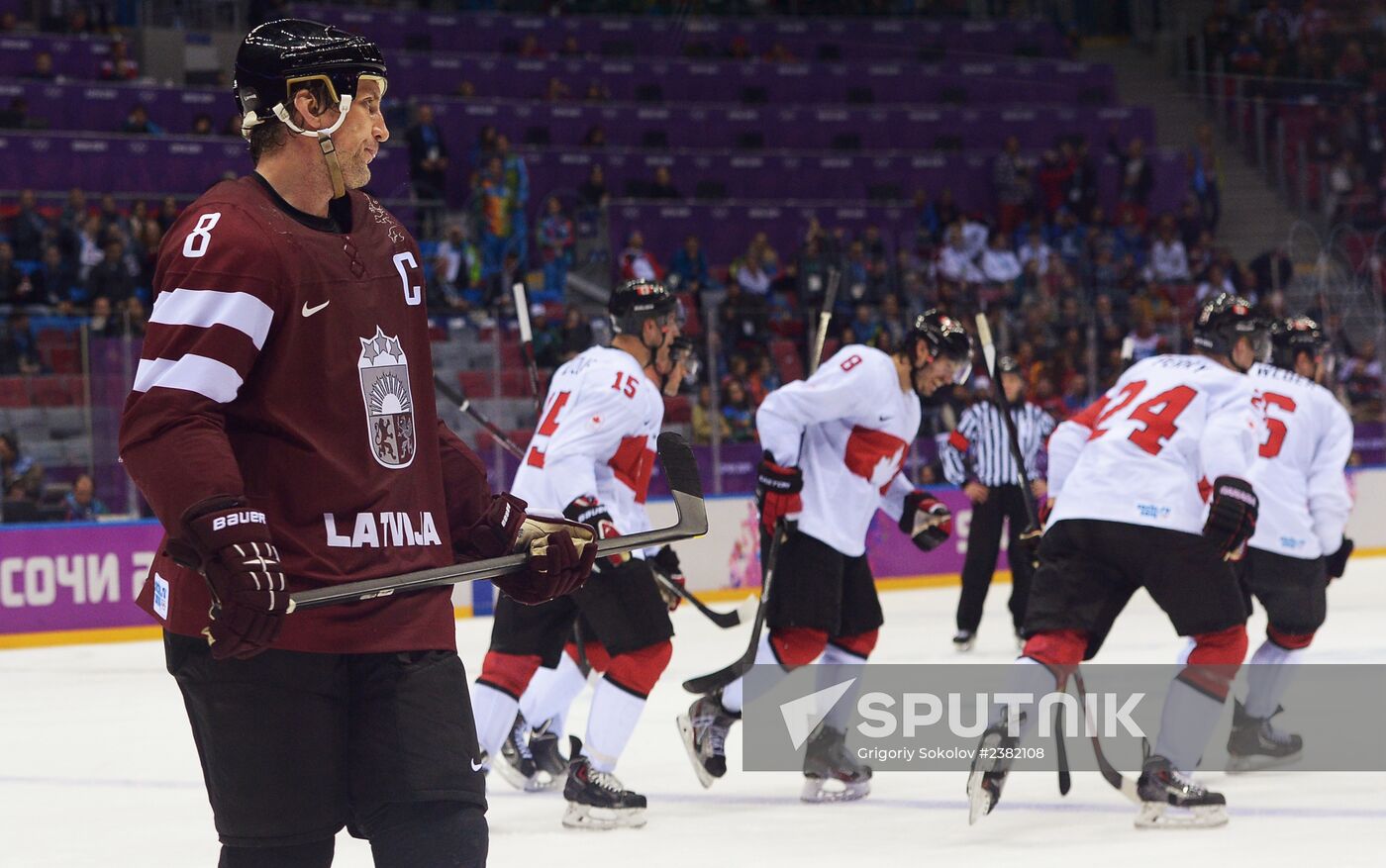 2014 Winter Olympics. Ice hockey. Men. Canada vs. Latvia