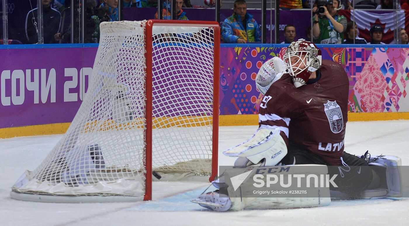 2014 Winter Olympics. Ice hockey. Men. Canada vs. Latvia