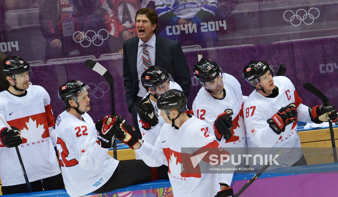2014 Winter Olympics. Ice hockey. Men. Canada vs. Latvia