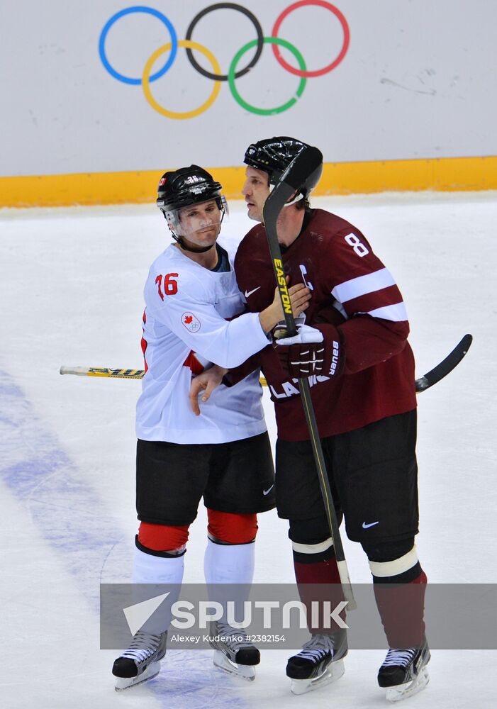2014 Winter Olympics. Ice hockey. Men. Canada vs. Latvia
