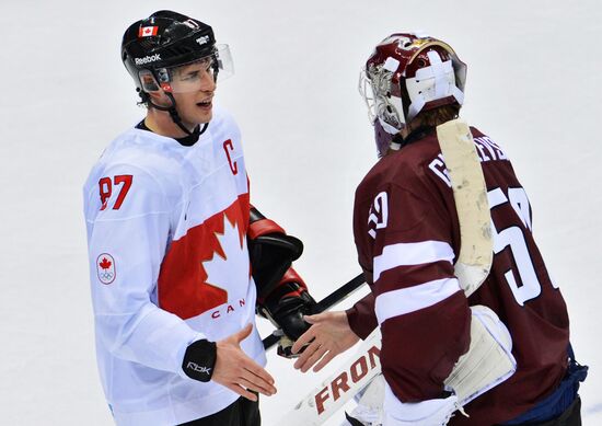 2014 Winter Olympics. Ice hockey. Men. Canada vs. Latvia
