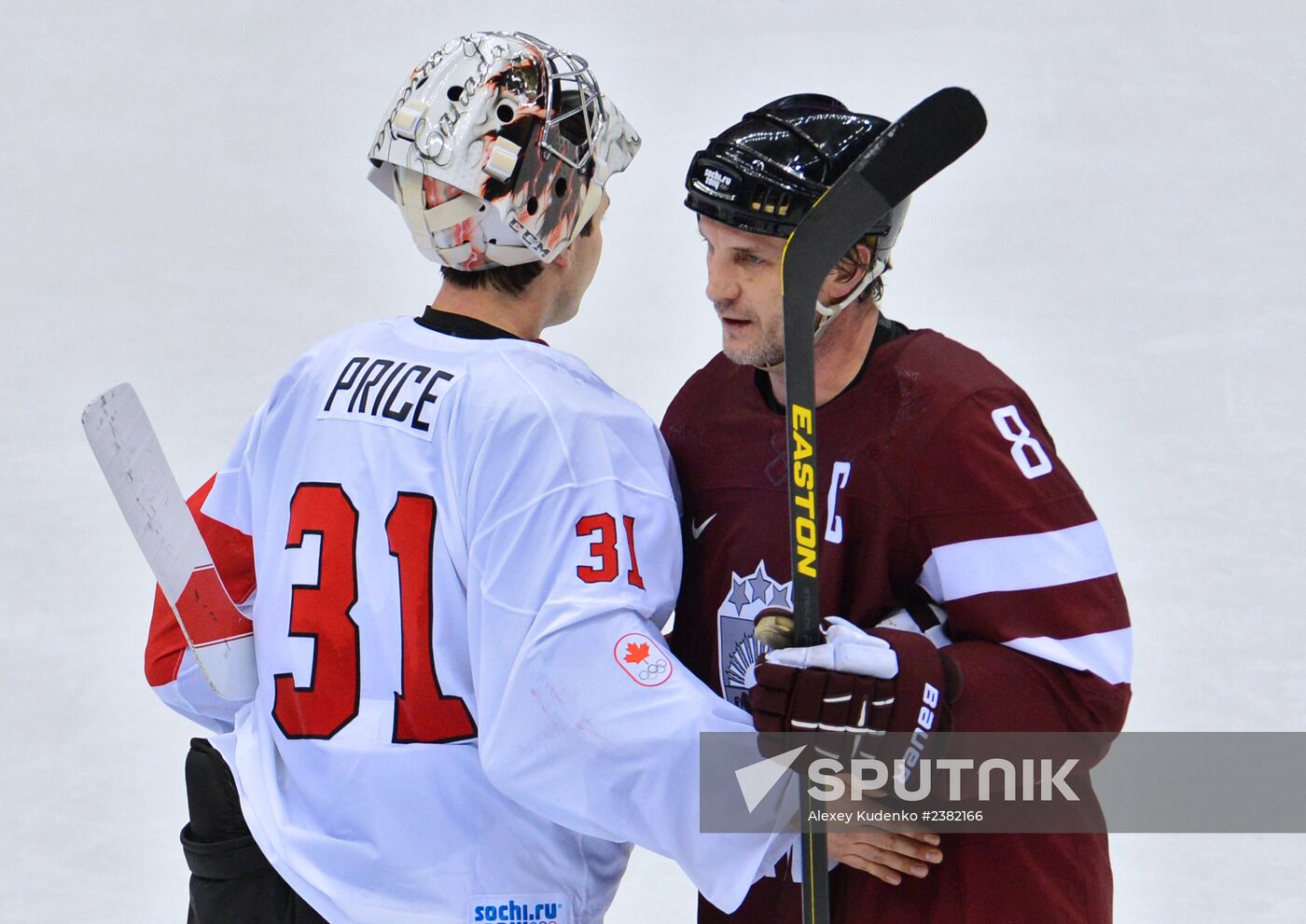 2014 Winter Olympics. Ice hockey. Men. Canada vs. Latvia