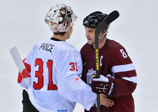 2014 Winter Olympics. Ice hockey. Men. Canada vs. Latvia