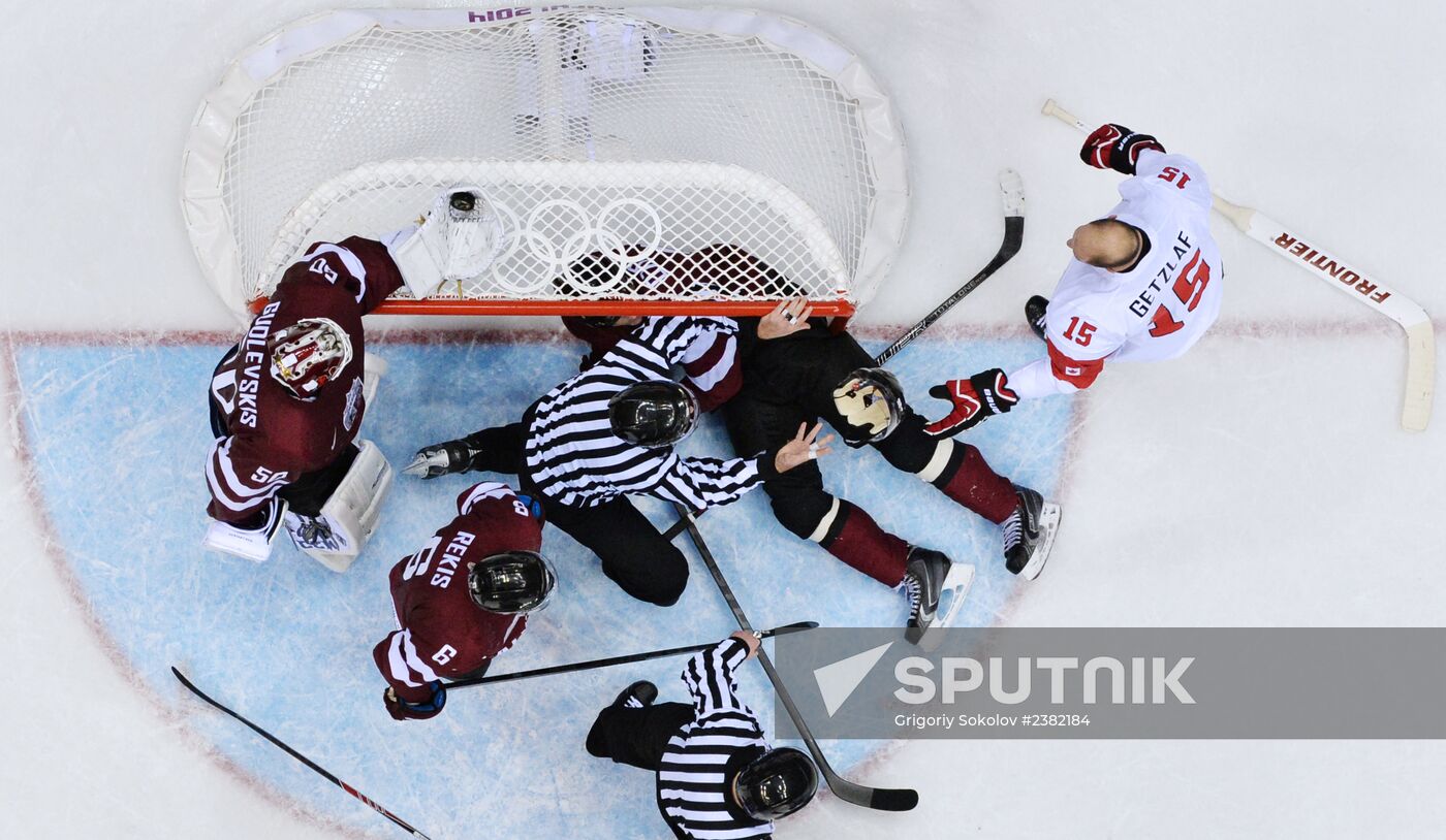 2014 Winter Olympics. Ice hockey. Men. Canada vs. Latvia