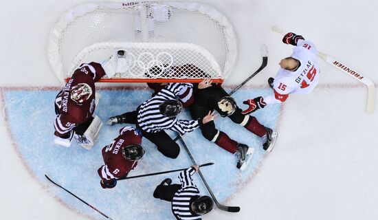 2014 Winter Olympics. Ice hockey. Men. Canada vs. Latvia