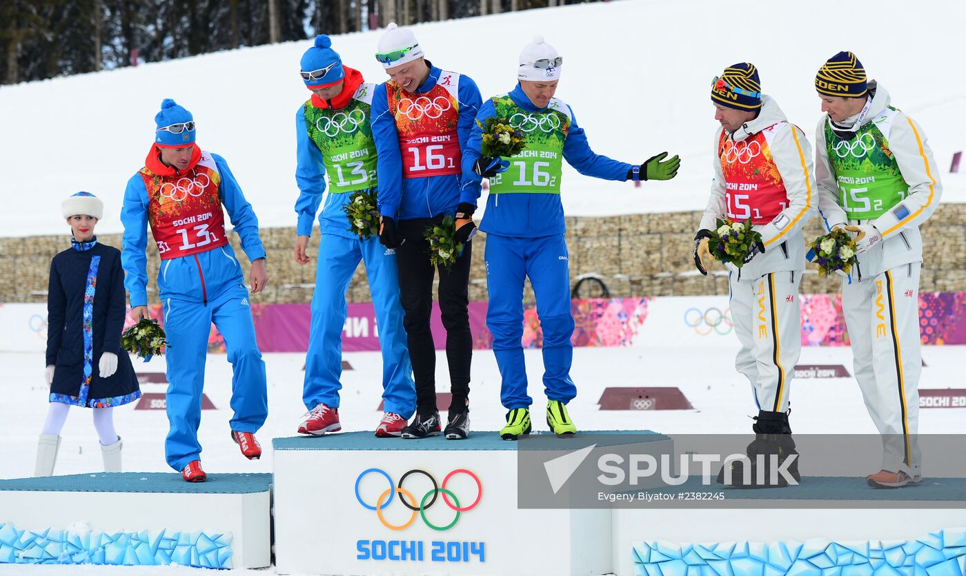 2014 Winter Olympics. Cross-country skiing. Men. Team sprint