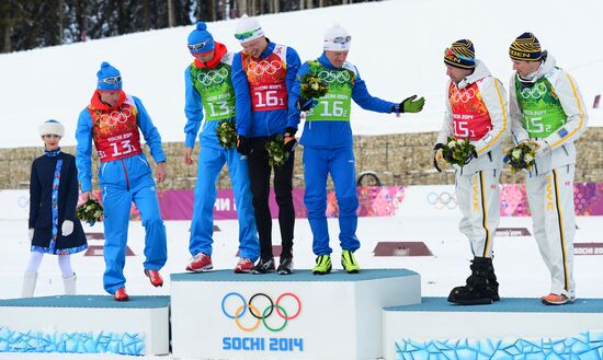 2014 Winter Olympics. Cross-country skiing. Men. Team sprint