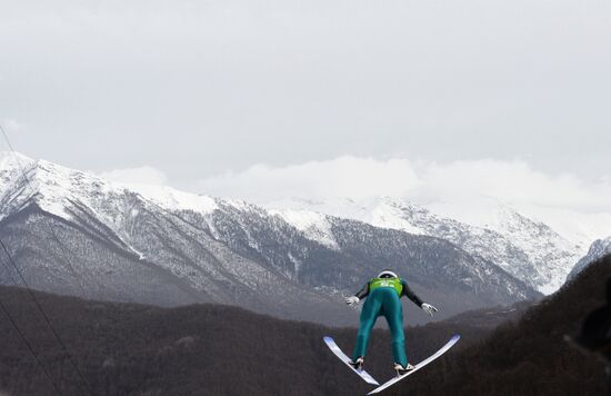 2014 Winter Olympics. Nordic combined. Team events