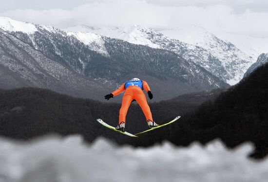 2014 Winter Olympics. Nordic combined. Team events
