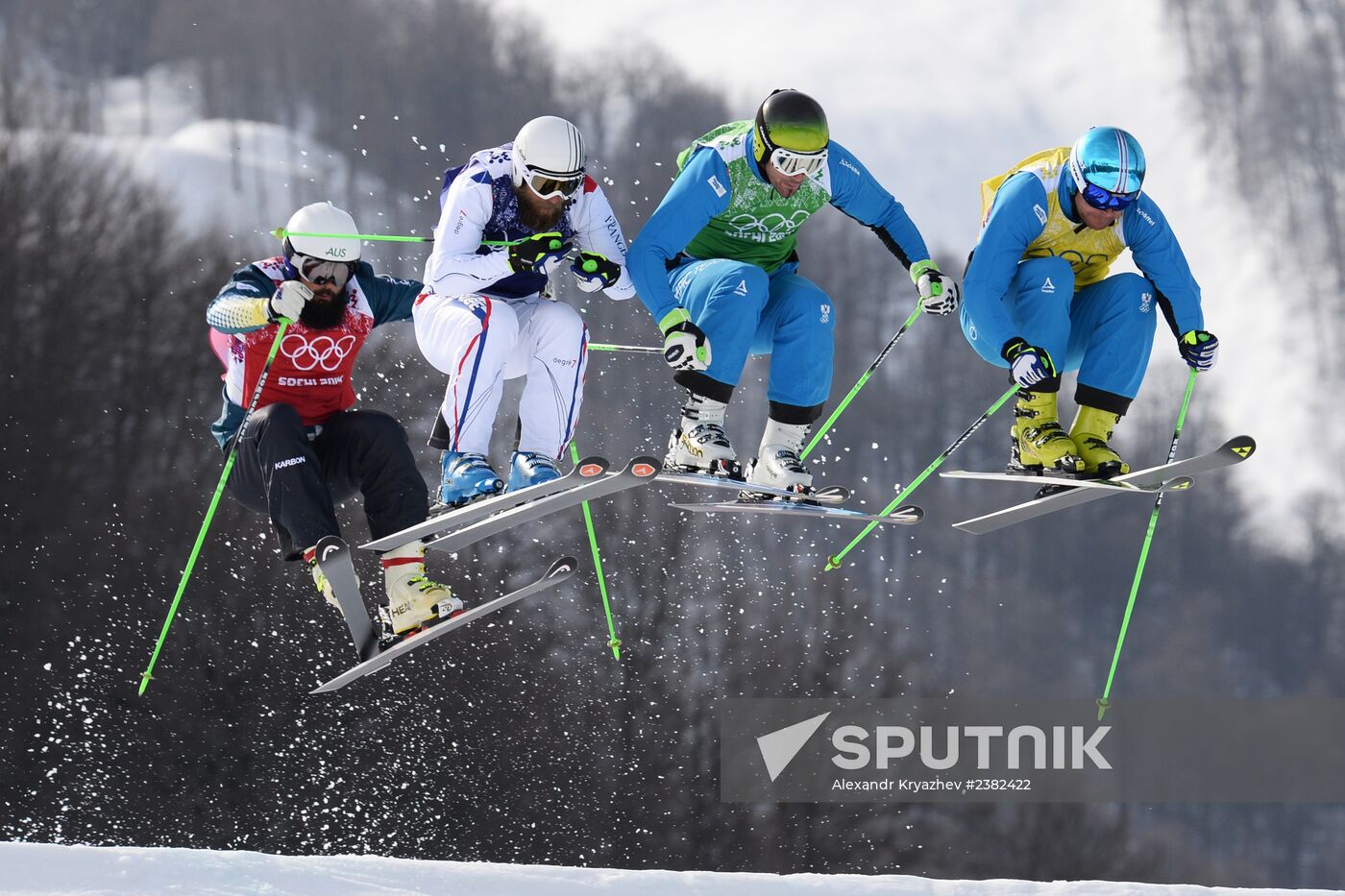 2014 Winter Olympics. Freestyle skiing. Men. Ski cross