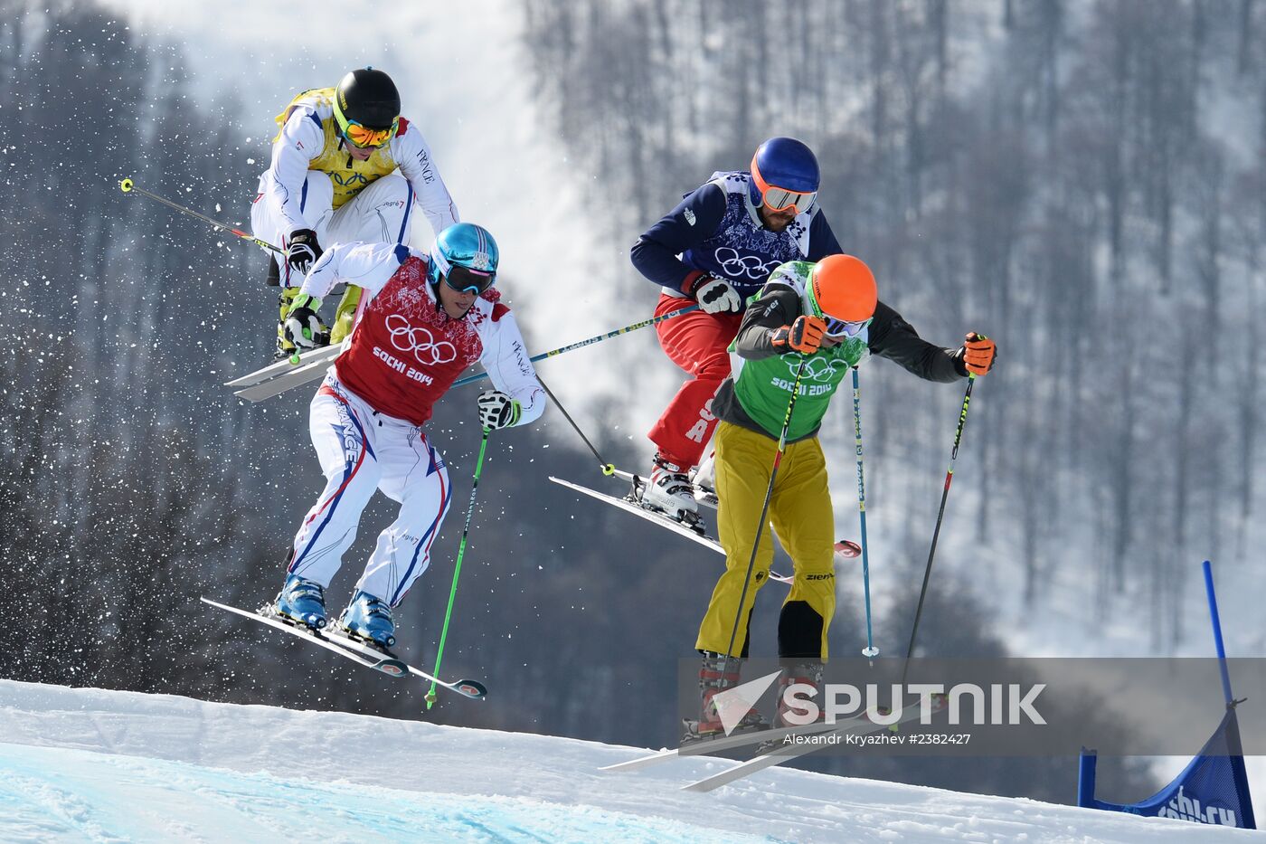2014 Winter Olympics. Freestyle skiing. Men. Ski cross
