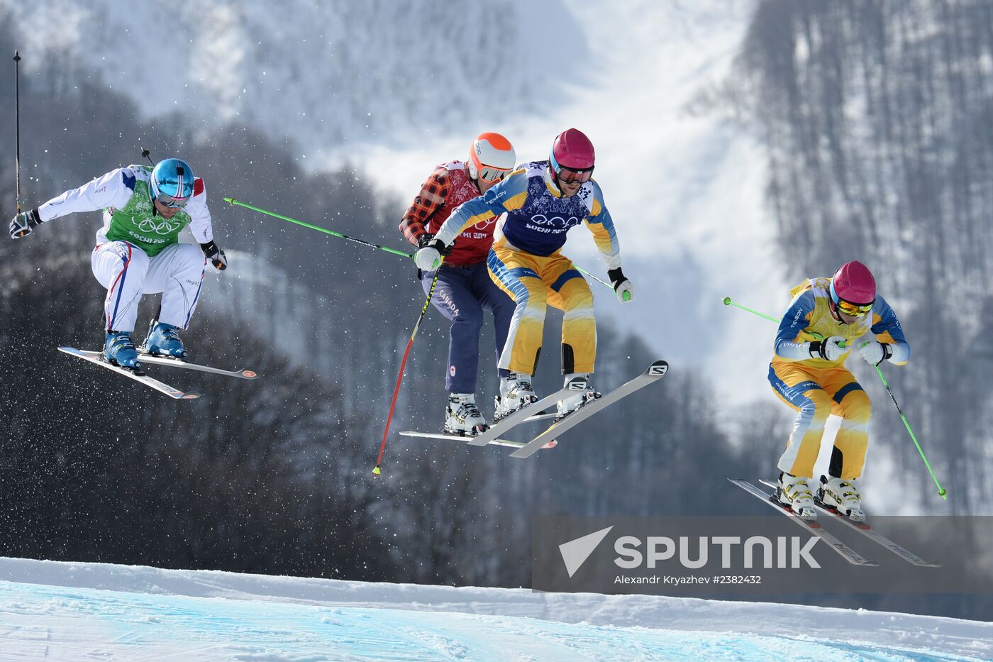 2014 Winter Olympics. Freestyle skiing. Men. Ski cross