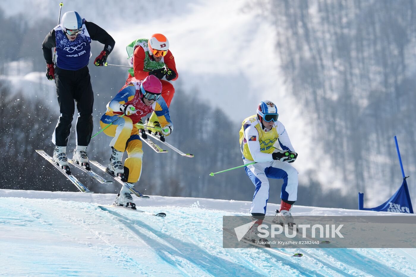 2014 Winter Olympics. Freestyle skiing. Men. Ski cross